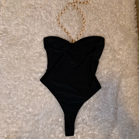 Chain On Top Halter Bodysuit. - Picture 11 of 11